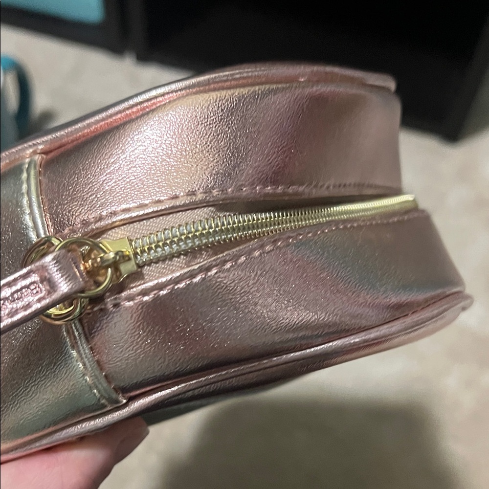 NWT Bath & Body Works Rose Gold and Silver Mini Backpack Crossbody - Picture 5 of 7